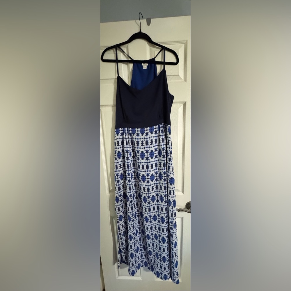 J. Crew Royal Blue Racerback Maxi Dress